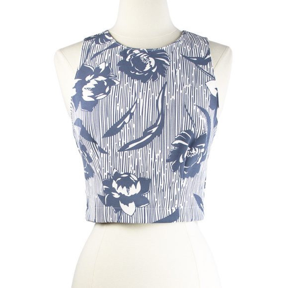 ▪️ASTR the Label | Floral Print Crop Top, XS - Picture 1 of 8